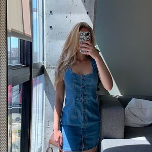 Denim mini dress